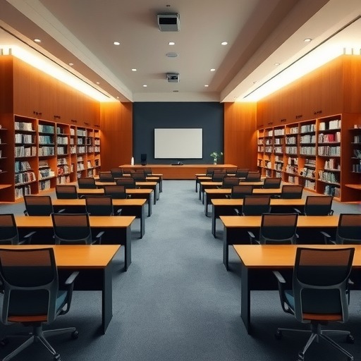 打造学术空间：闵行区图书馆报告厅桌椅专业定制