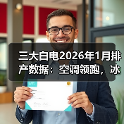 三大白电2026年1月排产数据：空调领跑，冰洗内销双降