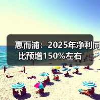 惠而浦：2025年净利同比预增150%左右