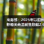 商务部:2025年以旧换新相关商品销售额超2.6万亿元(图3) 商务部:2025年以旧换新相关商品销售额超2.6万亿元(图3)