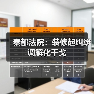 秦都法院：装修起纠纷 调解化干戈