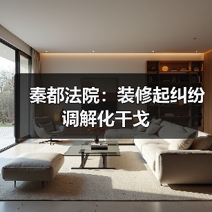 秦都法院：装修起纠纷 调解化干戈
