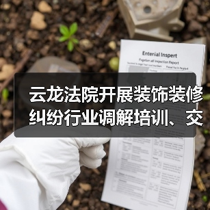 云龙法院开展装饰装修纠纷行业调解培训、交流活动 云龙法院开展装饰装修纠纷行业调解培训、交流活动