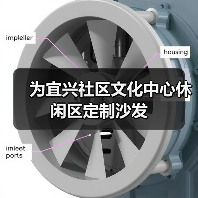 为宜兴社区文化中心休闲区定制沙发