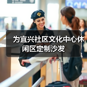 为宜兴社区文化中心休闲区定制沙发
