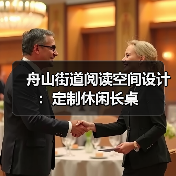 舟山街道阅读空间设计：定制休闲长桌