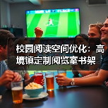 校园阅读空间优化：高境镇定制阅览室书架（图4）