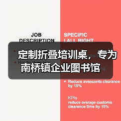 定制折叠培训桌，专为南桥镇企业图书馆（图4）