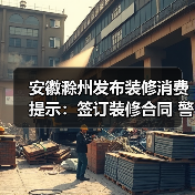 安徽滁州发布装修消费提示：签订装修合同 警惕“消费陷阱”