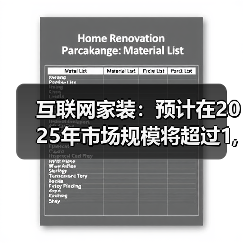 互联网家装：预计在2025年市场规模将超过1,400亿元