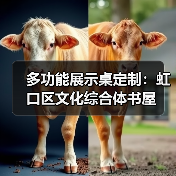 多功能展示桌定制：虹口区文化综合体书屋（图4）