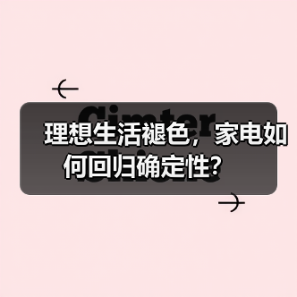 理想生活褪色，家电如何回归确定性？（图3）