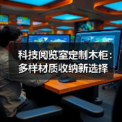 科技阅览室定制木柜：多样材质收纳新选择（图3）