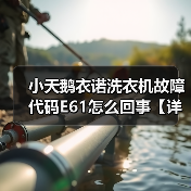 小天鹅衣诺洗衣机故障代码E61怎么回事【详解】
