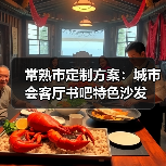 常熟市定制方案：城市会客厅书吧特色沙发