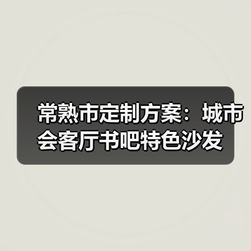常熟市定制方案：城市会客厅书吧特色沙发（图3）
