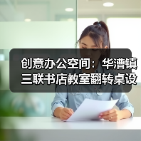 创意办公空间：华漕镇三联书店教室翻转桌设计