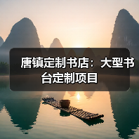 唐镇定制书店：大型书台定制项目（图3）