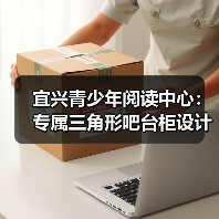 宜兴青少年阅读中心:专属三角形吧台柜设计(图2) 宜兴青少年阅读中心:专属三角形吧台柜设计(图2)