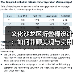 文化沙龙区折叠椅设计：如何兼顾美观与实用？