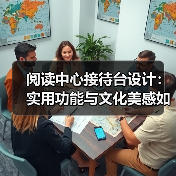 阅读中心接待台设计：实用功能与文化美感如何融合？（图2）