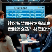 社区智慧图书馆高脚桌定制怎么选？材质设计全解析