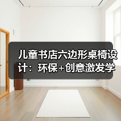 儿童书店六边形桌椅设计：环保+创意激发学习兴趣（图2）