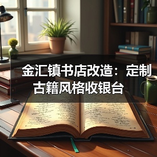 金汇镇书店改造：定制古籍风格收银台