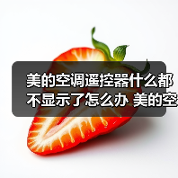 美的空调遥控器什么都不显示了怎么办 美的空调遥控器原因及解决方法【详解】