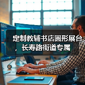 定制教辅书店圆形展台，长寿路街道专属（图4）
