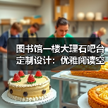 图书馆一楼大理石吧台定制设计:优雅阅读空间新选择(图3) 图书馆一楼大理石吧台定制设计:优雅阅读空间新选择(图3)