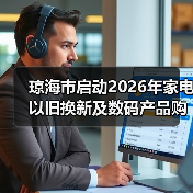 琼海市启动2026年家电以旧换新及数码产品购新补贴参与商家征集