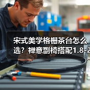 宋式美学格栅茶台怎么选？禅意副椅搭配1.8-2.8米大板推荐（图4）
