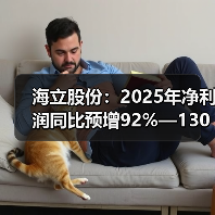 海立股份：2025年净利润同比预增92%—130%