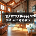非洲檀木大板茶台 黑胡桃色 实拍高清展示(图4) 非洲檀木大板茶台 黑胡桃色 实拍高清展示(图4)