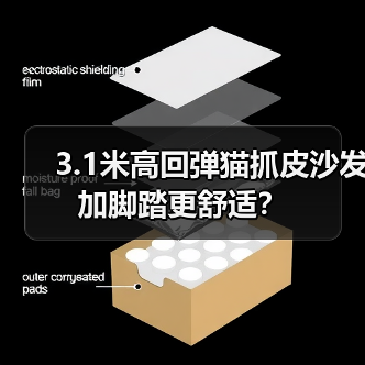 3.1米高回弹猫抓皮沙发 加脚踏更舒适？（图3）