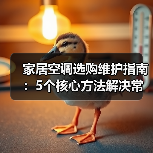 家居空调选购维护指南:5个核心方法解决常见问题(图2) 家居空调选购维护指南:5个核心方法解决常见问题(图2)